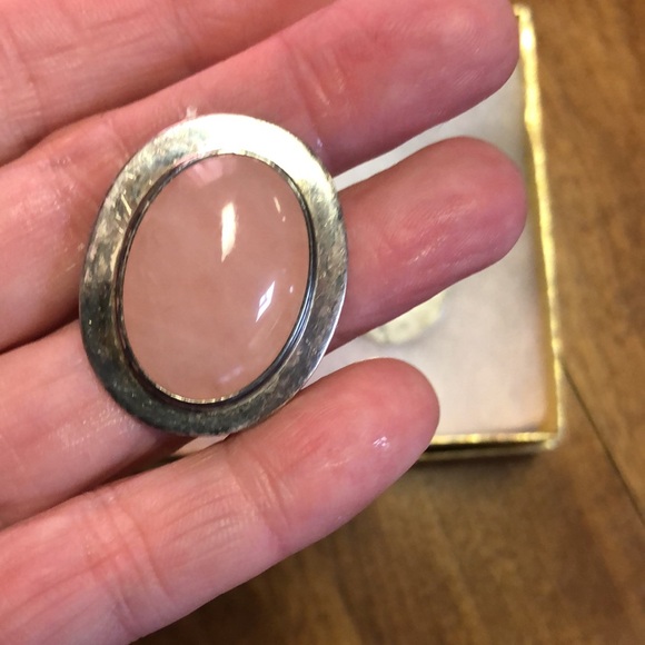 Vintage Rose Quartz Sterling Silver Earrings from the 1990’s! - Picture 7 of 15